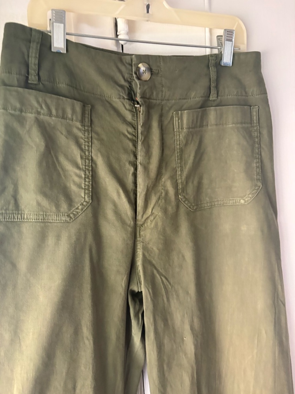 Maeve Olive Green Boot Cut Pants
